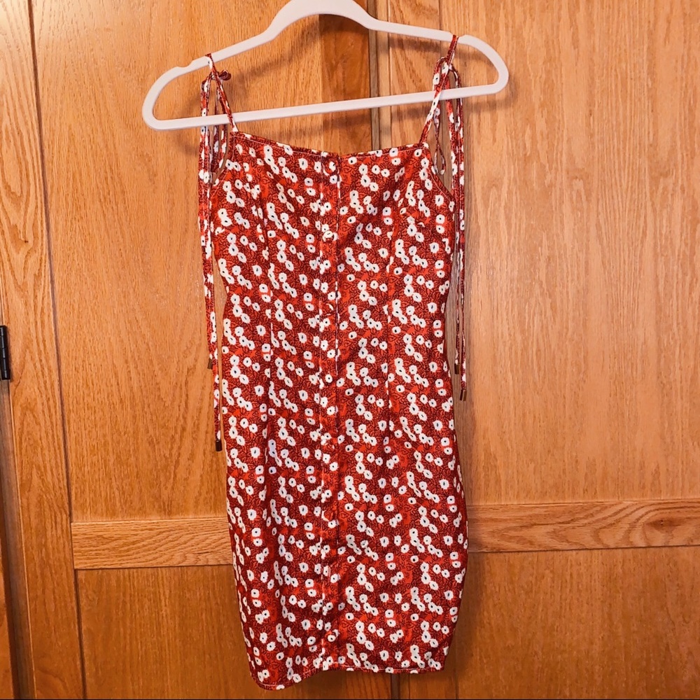 Pretty Little Thing Red Floral Dress